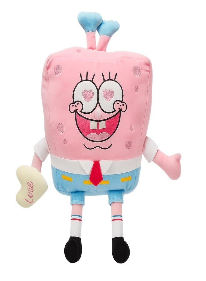 Dimpy Stuff Original Spongebob Love Edition Plush Toy 45cm (18") - Soft Stuffed Cartoon Character - Perfect Valentines Gift Idea - Image 1
